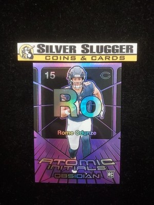 2024 Rome Odunze Panini Obsidian Atomic Initials Ro 15 Purple /50 #19 RC Bears