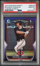 2023 Bowman Draft Chrome-Purple Brandon Winokur #BDC69 /250 PSA 10