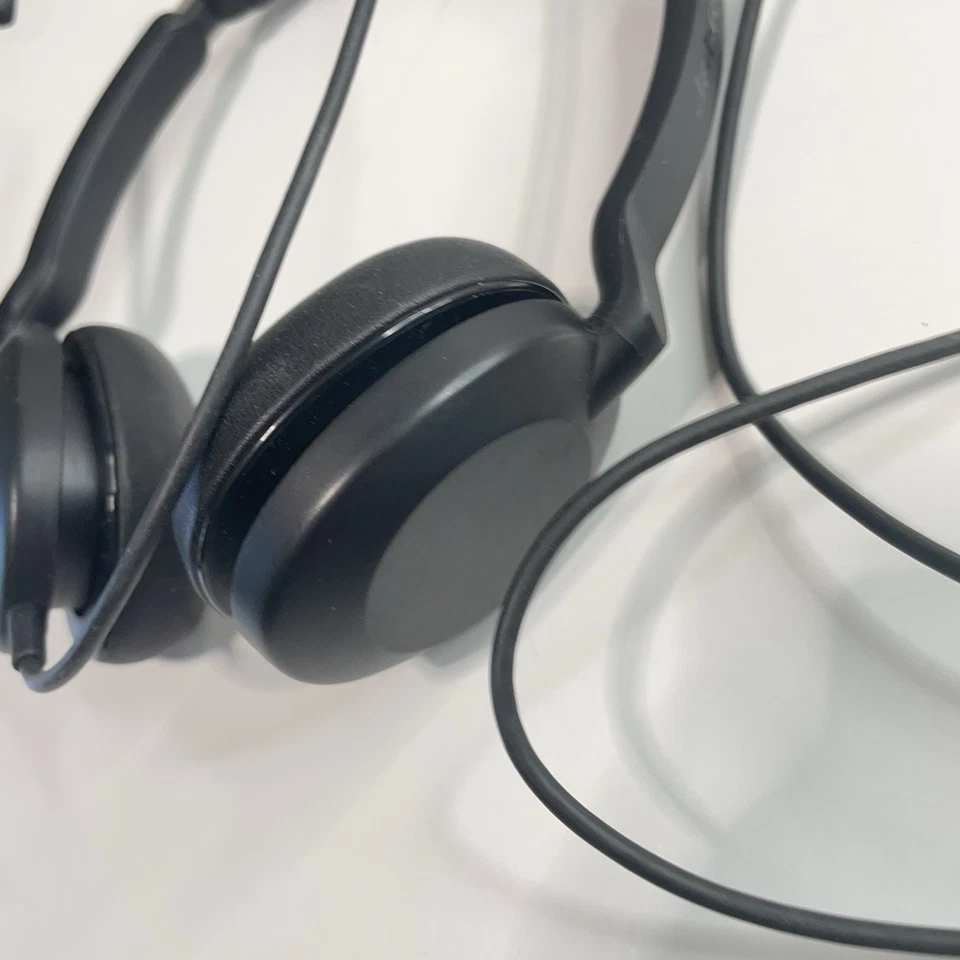 Jabra Evolve2 50 Stereo USB Wired On-Ear Headset MS Teams Black TESTED WORKING - image 3 of 4