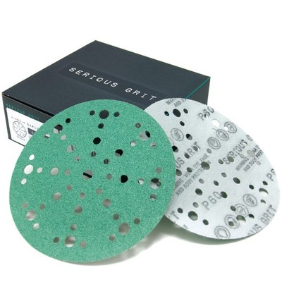 Serious Grit - 6-Inch 49-Hole 60 Sanding Discs - Heavy-Duty Hook 60 