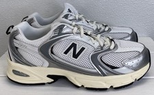 New Balance 530 Unisex M8 W9.5 White/Black Mesh Lace Up Athletic Casual Sneakers