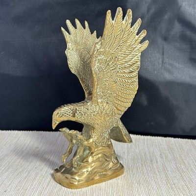 Messing fliegender Adler Figur Briefbeschwerer Schreibtisch Wohndeko Statue Greifvogel