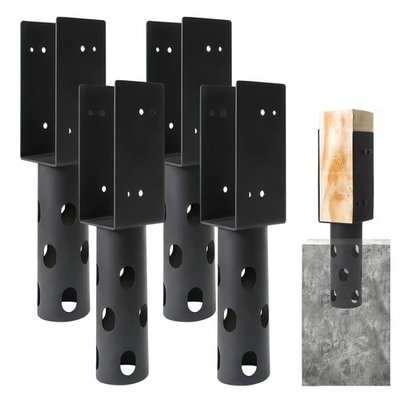 #ad 4x4 Concrete Post Base Holder4 PackHeavy Duty U Shape Metal Fence Post Bracket $76.86