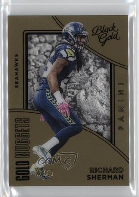 2016 Panini Black Gold Nuggets Reverse Black Gold 2/15 Richard Sherman #GN5 4f5