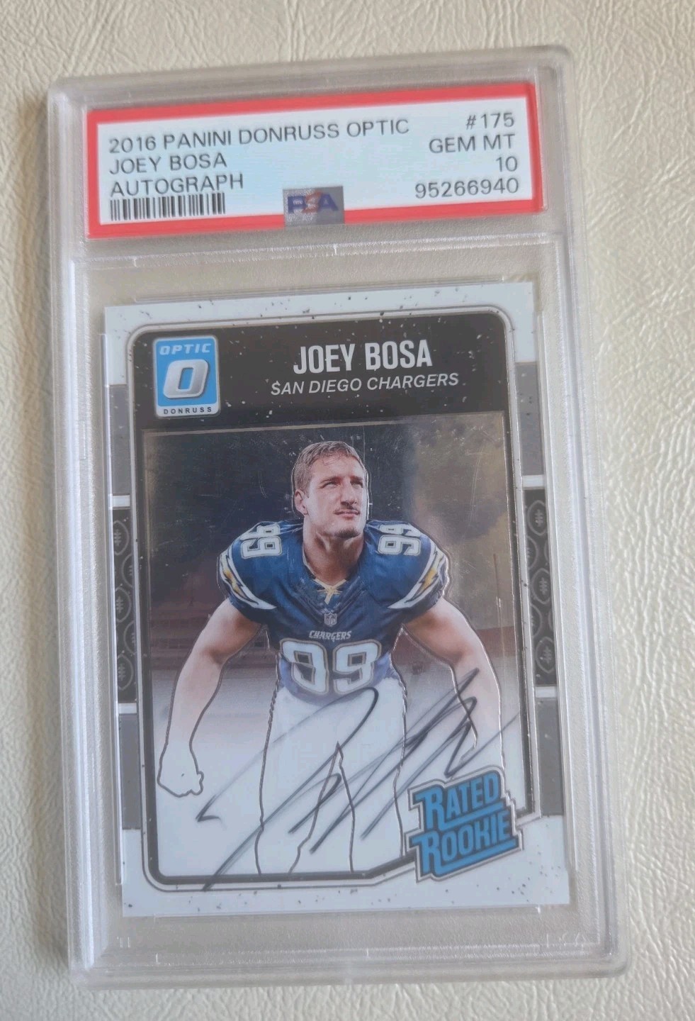2016 Panini Donruss Optic Joey Bosa Rated Rookie Auto/150 Psa 10 view 1