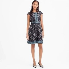NEW J. Crew Size 2 Black Mini Silk Cocktail Dress