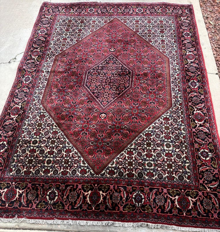 Genuine Hand-woven Kurdish Bidjar Rug 8'X  5.5'  Wool Hand-woven Oriental Carpet