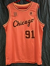 Pink 3XL Colorway Dennis Rodman Chicago Bulls #91 Jersey Brand new