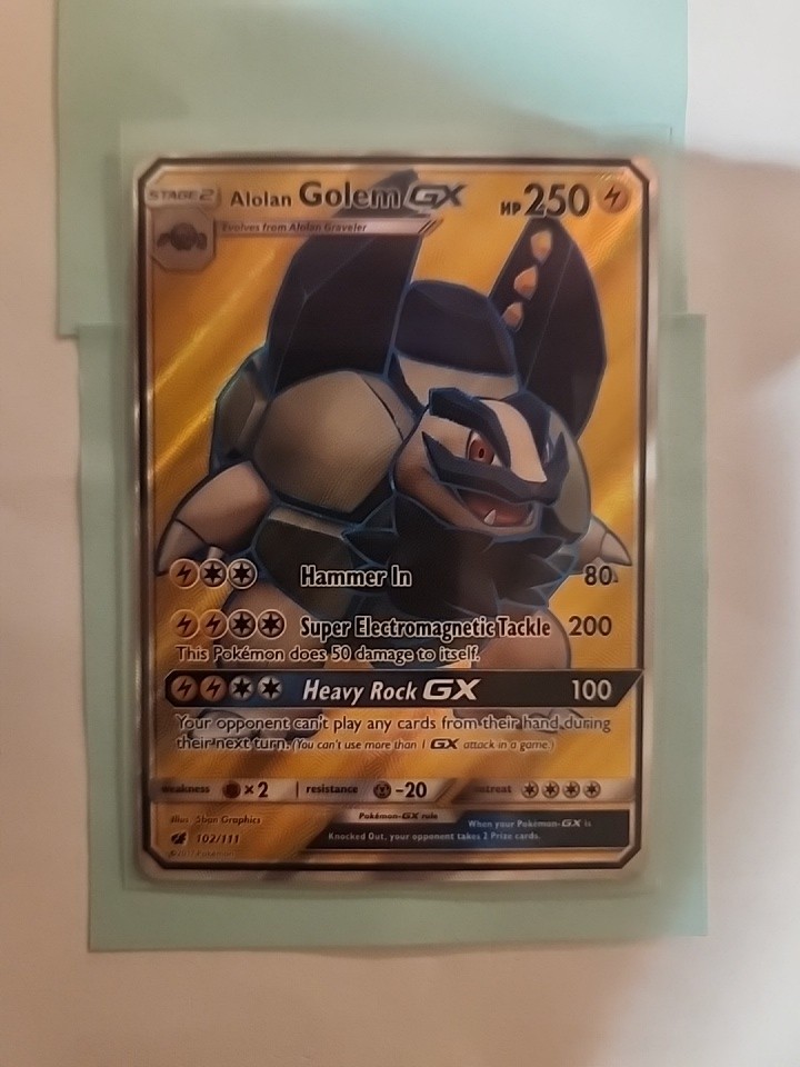 Alolan Golem GX (Full Art) 102/111 Sm-Crimson Invasion Holo
