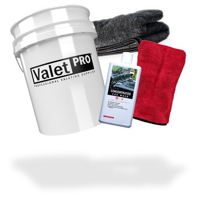 ValetPRO Wash & Dry Set - Wash Bucket 5GAL + Concentrated Car Wash 500ml + Cloth