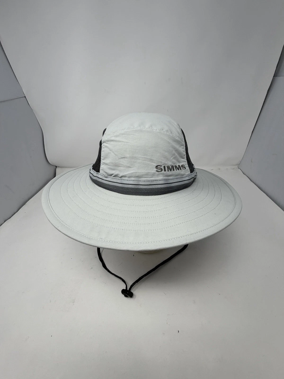 Simms Mens Solar Sombrero Fishing Hat S/M NWT Sterling Gray UPF 50 Sun Cap 13968