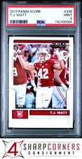 2017 PANINI SCORE #336 T.J. WATT RC PSA 9
