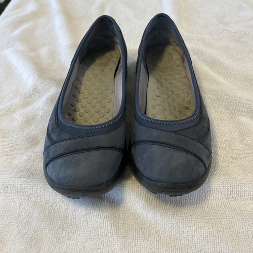 Scarpe basse mocassini casual Clarks Privo blu scamosciati donna 6B