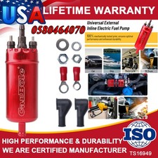 45psi External Inline High Pressure Efi Fuel Injection Pump 35gph For Walbro Kit