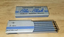 Eberhard Faber Noblot Indelible Pencils Blu-Black 740 HARD Vintage Unsharpened
