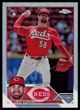 2023 Topps Chrome Update Refractor #USC13 Levi Stoudt Rookie Cincinnati Reds RC
