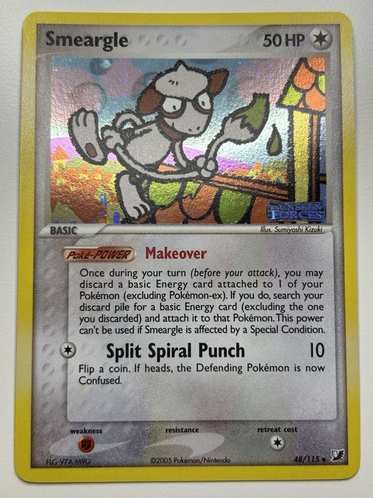 Smeargle Uncommon Unseen Forces Stamped 48/115 NM Reverse Holo