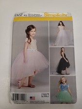 Simplicity 1122 Sew Pattern Fancy Party Tulle Netting Dance Skirts Hi-Low Ballet