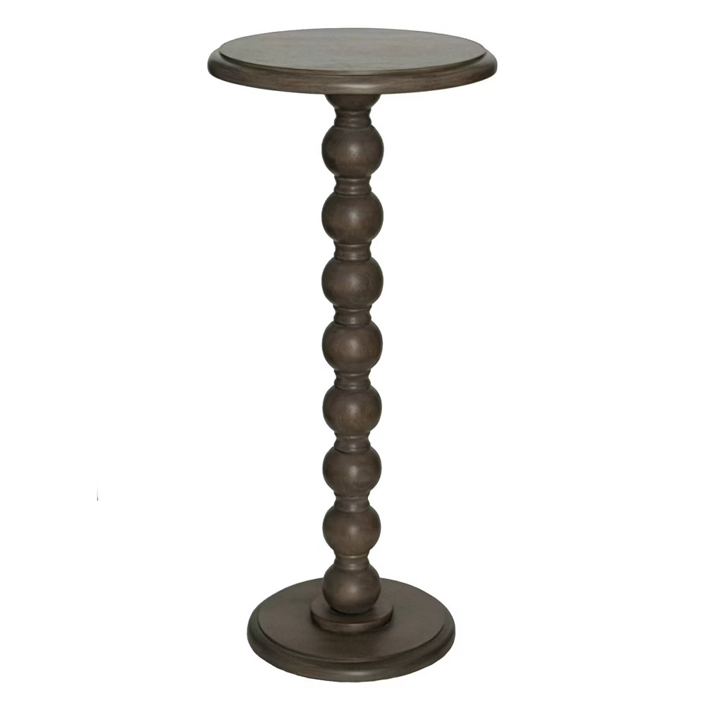 Armoire Cottage Collection Wood Spindle Side Table Gray