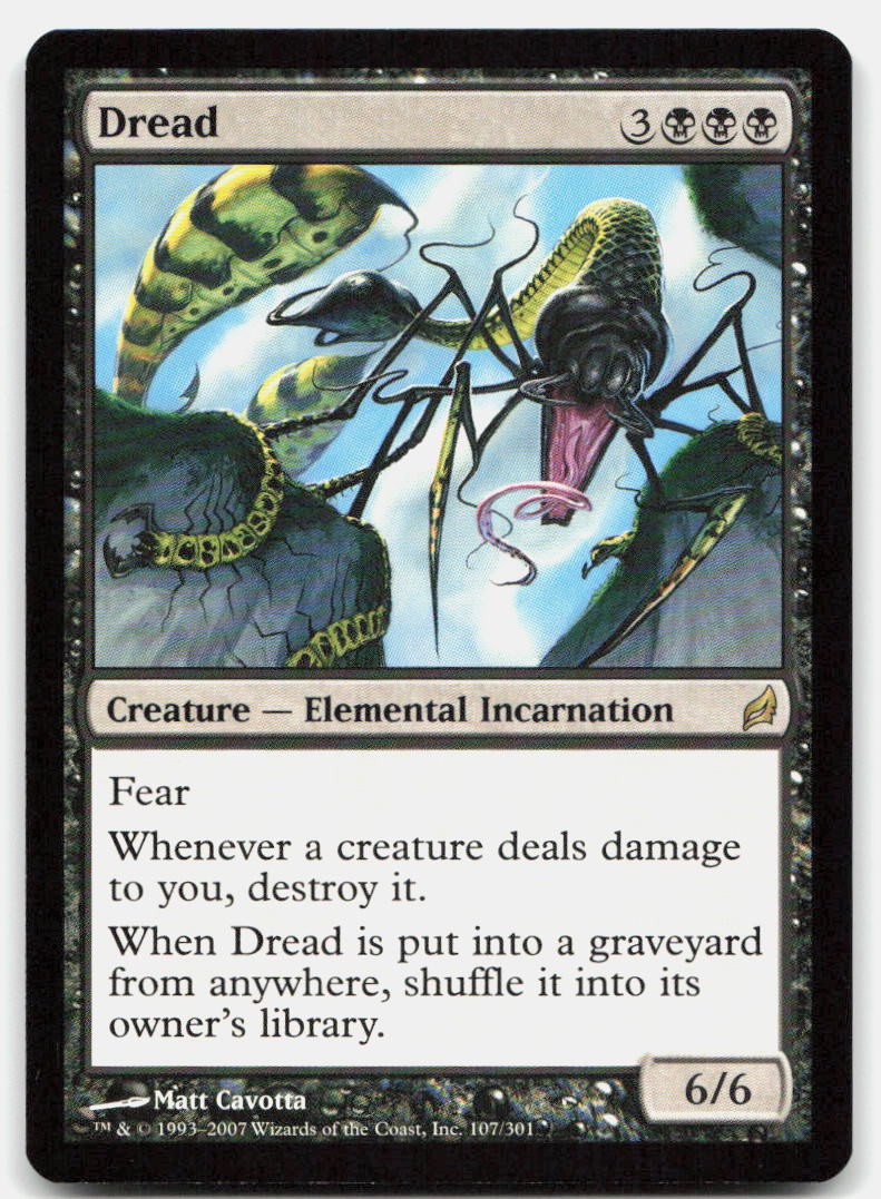 Dread 107 Rare Lorwyn Magic: The Gathering Near Mint