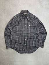 VINTAGE BURBERRY NOVA CHECK CHECKERED RETRO MENS SHIRT TRAVIS STYLE S