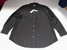 NWT's Roundtree & Yorke Gold Label Non Iron Black Shirt 2XB 2XLB Big