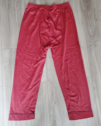 Vintage Diplomat Men Burgundy Red 100% Nylon Pajamas Size M - Large - Picture 7 of 7