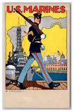 US MARINES ~ Recruiment Illustration ~ Art nouveau Style WWI