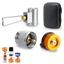 SAN LIKE 3PCS Camping Stove Gas Adapter Propane Isobutane Butane Refill Gas A...