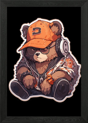 Bär Bär Hipster Bär gerahmtes Wandbild Poster Leinwanddruck Bild