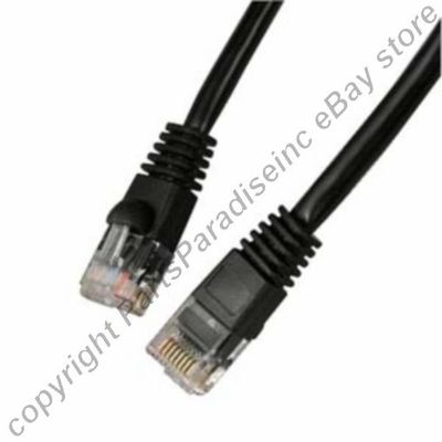 Lot2pk ALL COPPER 10ft RJ45 Cat5e Ethernet/Networ k UTP Cable/Cord/Wire  {BLACK