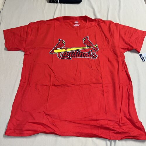 Majestic St. Louis Cardinals Men's T Shirt Size XL Red Logo MLB Baseball