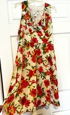 Anne Taylor's Loft Size 2 Sleeveless Pink Floral Side-Zip Dress Flirty & Lined