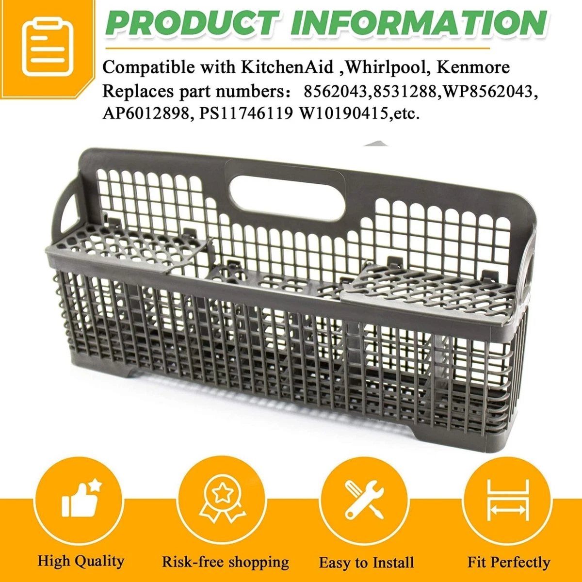 Kitchenaid dishwasher hotsell utensil basket