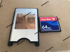 SANDISK  64MB Compact Flash +ATA PC card PCMCIA Adapter JANOME Machines