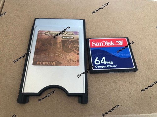 SANDISK 64MB Compact Flash +ATA PC card PCMCIA Adapter JANOME Machines - 第 1/2 張圖片