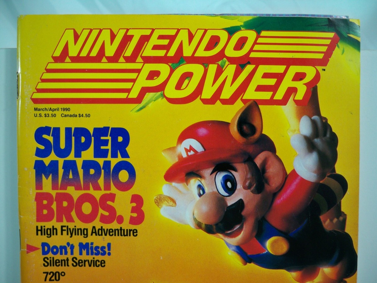 K22i9164 NINTENDO POWER MAGAZINE 1990 SUPER MARIO 3 W/ POSTER