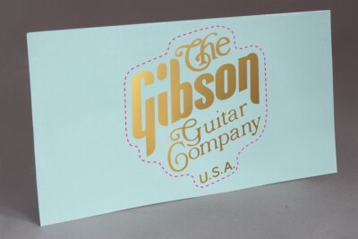 PRE CUT GIBSON GUITAR COMPANY WATER SLIDE DECAL GUITAR HEADSTOCK