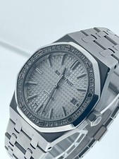 Audemars Piguet Royal Oak 37mm Factory Diamond Bezel Steel Watch 15451ST 6