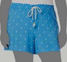 $21 Jenni's Intimates Women's Blue Graphic Printed Pajama Shorts Plus Size 1X