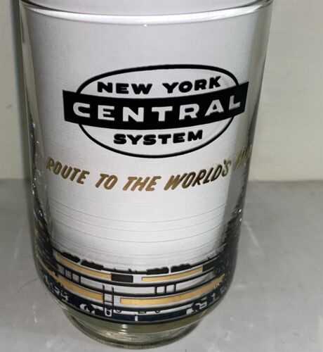  New York Central Railroad verre à eau 1964-1965 Exposition universelle 4 1/2 - Photo 1 sur 5