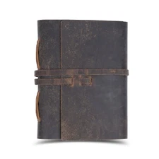 Antique Leather Journal with 260 Lined Pages A6 Size Notebook By Leather village