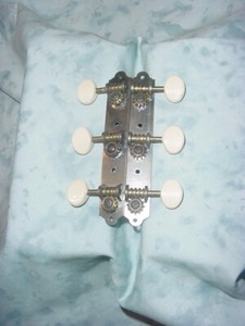 SET OF VINTAGE KLUSON / WAVERLY 3 X 3 GUITAR TUNERS / COMPLETE /CLEAN /ORIGINAL