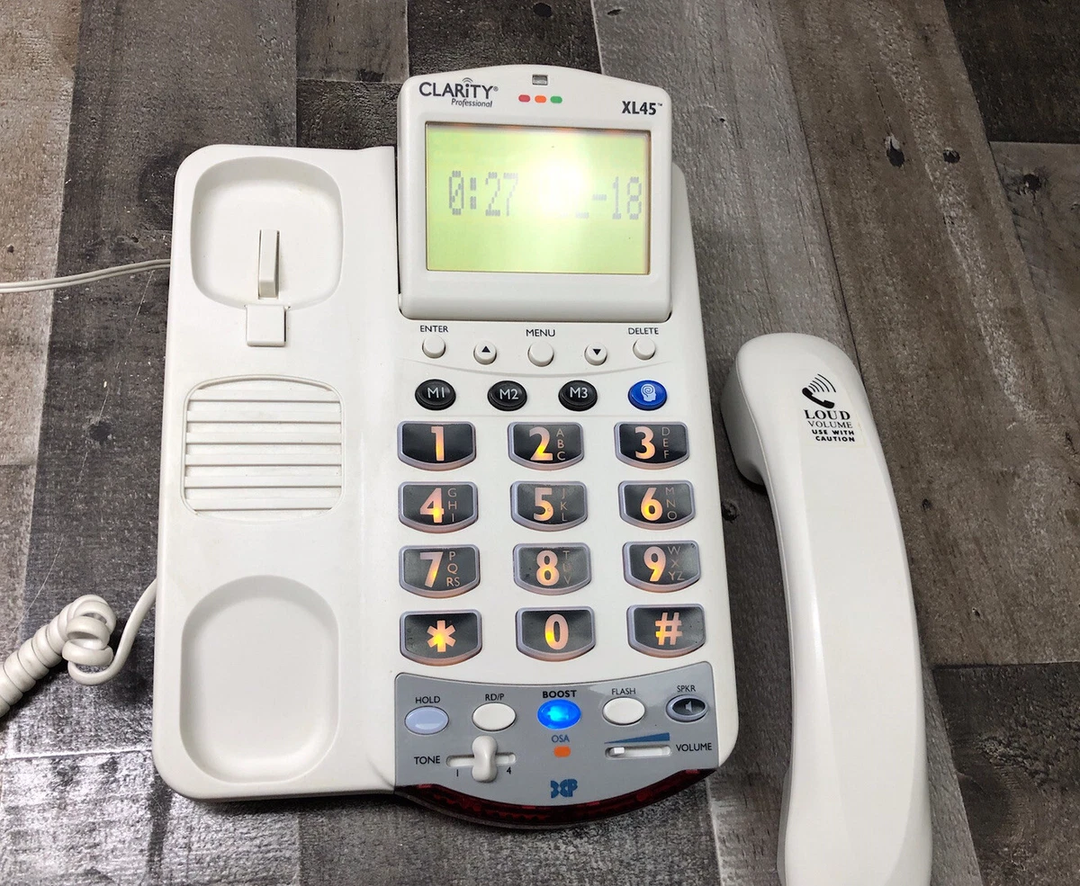 Clarity Professional XL45 Amplified Corded Phone Digital Extra Loud Big Buttons Electronics