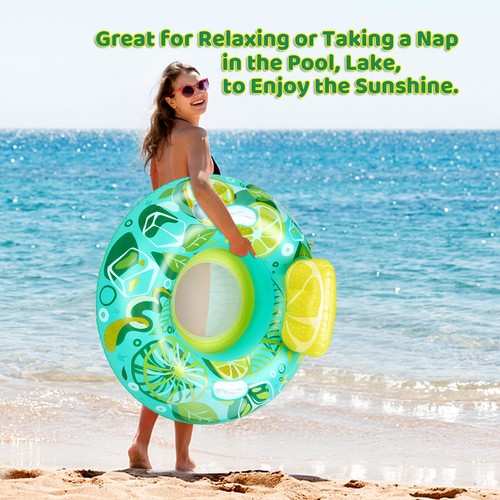 Inflatable Swimming Lounger Pool Tube Floating Chair Seat Kid Adult Summer Beach - Picture 6 of 14