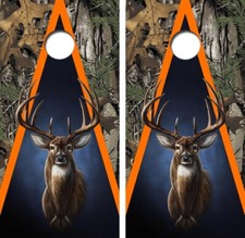 Whitetail Deer Buck Camo Cornhole Board Wrap LAMINATED Decal Vinyl Sticker 4590