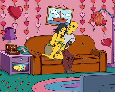 Custom Simpsons Portrait Personalised Drawing Yellow Cartoon for Gift turnyellow