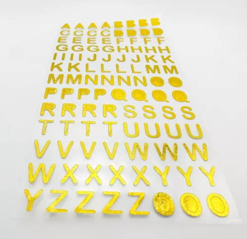 Self Adhesive gold&silver Alphabet Letter&number Stickers Card Making Art&Craft - Picture 6 of 26