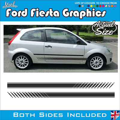 Ford Fiesta Mk6 kompatibel ST Zetec Streifen RS 3/5 Türer Aufkleber Grafik 025