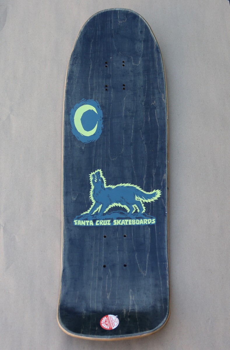 Vintage Santa Cruz Control Jeff Kendall Wolf Skateboard Deck